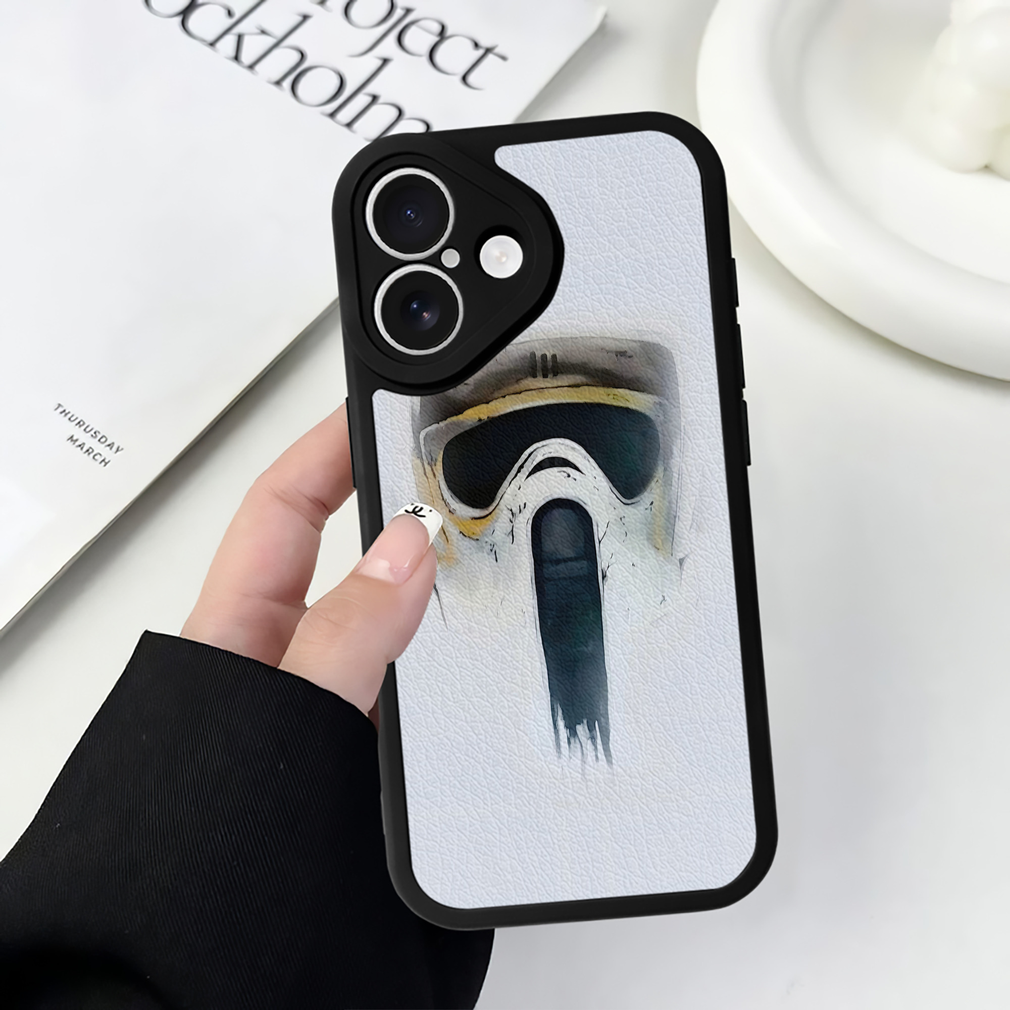 （画像用） スター・ウォーズ Star Wars 【iPhone 16シリーズ対応】シリコンスマホケース（レザー調） 材質：シリコン